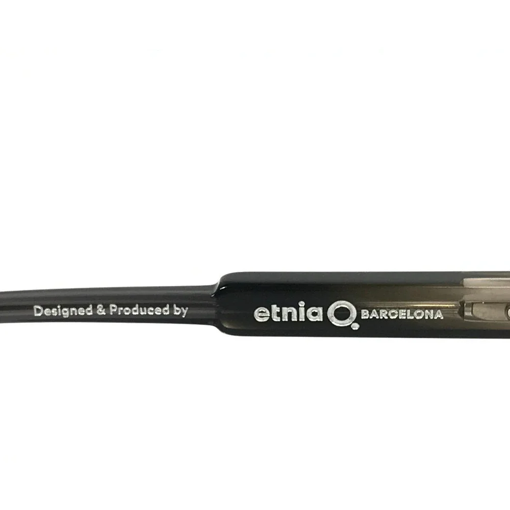 Etnia Barcelona Eyeglasses Frames STELE BK Black Geometric Heptagonal 56-16-138